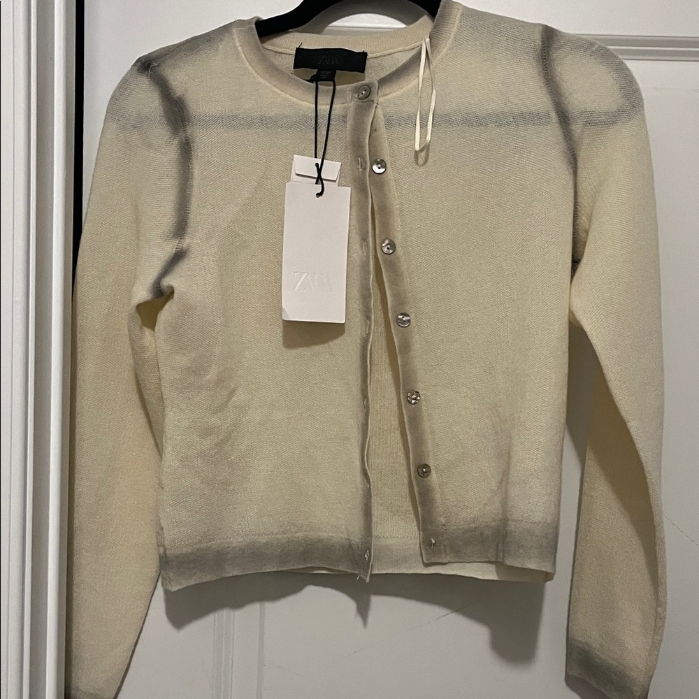 Zara Cream Women's Cardigan